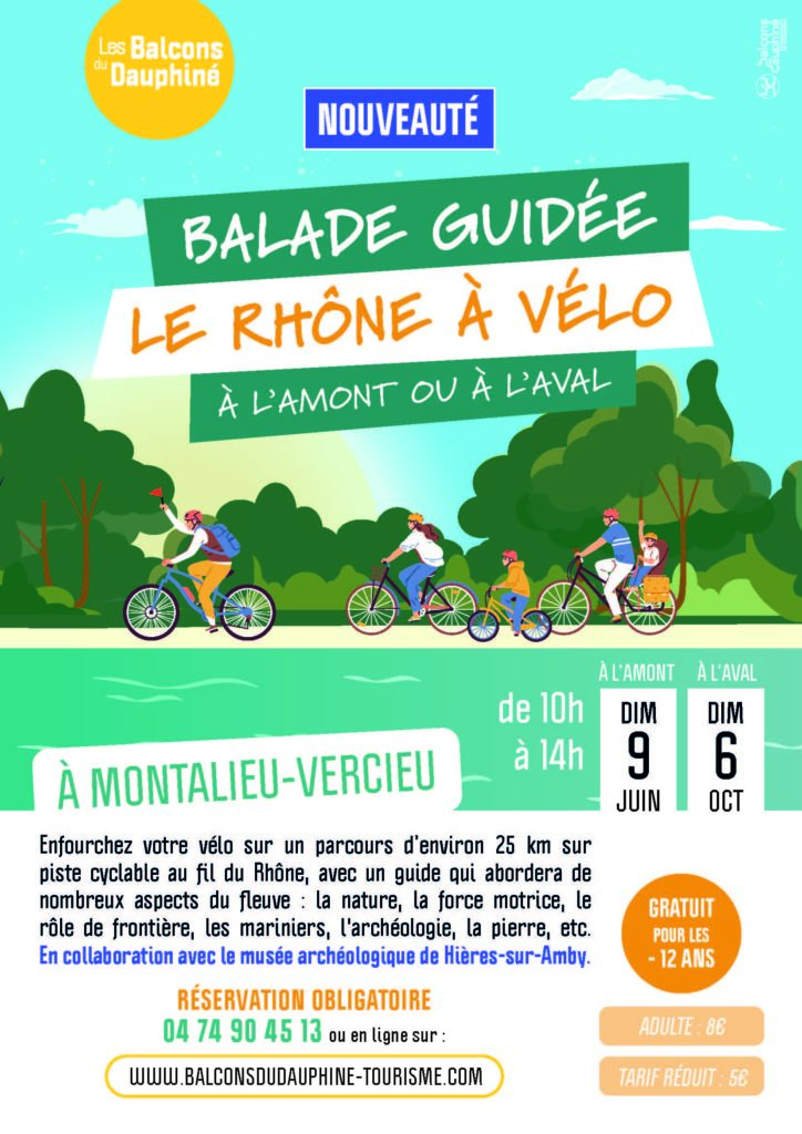 Balade guidée à Vélo le long du Rhône.